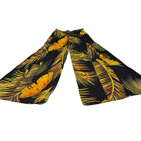 Tropical Leaf Print Wide-Leg Pants - Picture 11 of 13